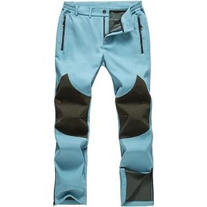 GashHao Mens Snow Ski Waterproof Softshell Snowboard Pants Outdoor Hiking Fleece